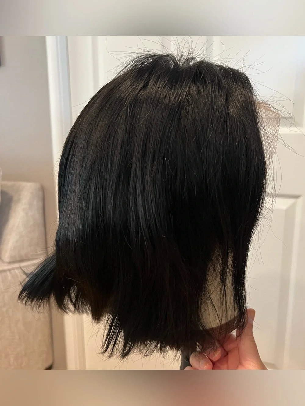 10” Natural Black Human Hair Bob Wig 13x4 HD Lace Front Glueless‎ 180% #UA7